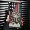 Смешные Кошки Модный Стиль Покрытие Чехол Для Телефона Для Samsung Galaxy S24 S25 FE S26 Edge S23 Ultra S22 S21 Plus S20 Защита От Падения Подушка Безопасности