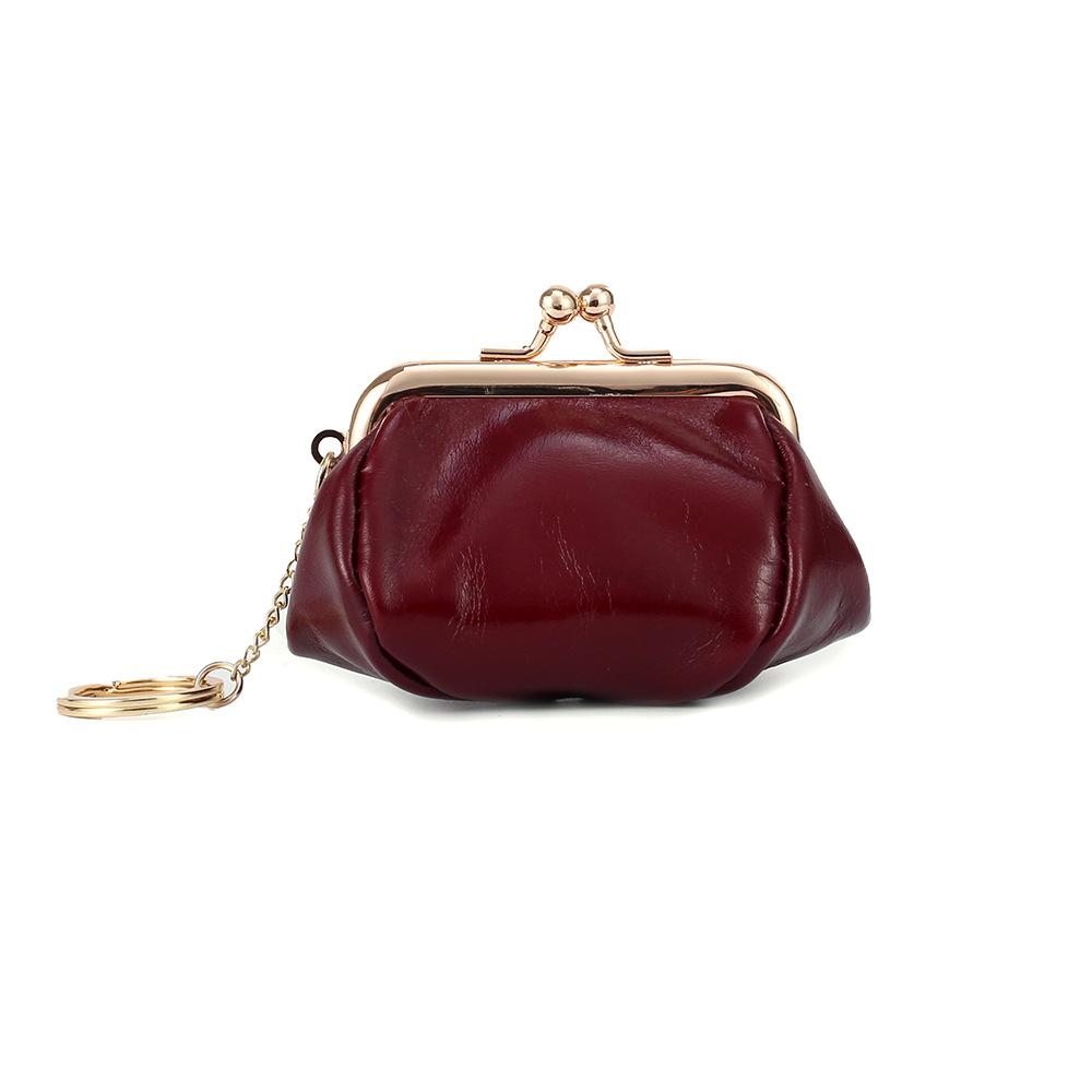 Ретро сумка-клипса для смены, женская, европейская и американская, первый слой вощеной коровьей кожи, маленькая сумка для наушников и монет, сумка для хранения