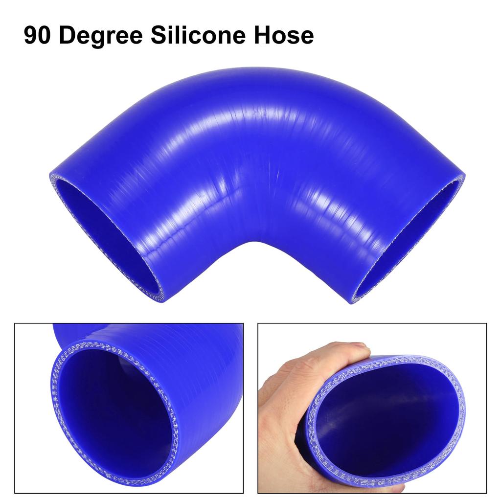 X AUTOHAUX Silicone Radiator 76mm Inner for Turbo Coolant Air Heat and Cold Durable Exhaust 1 Piece Hose, Hose, 90-Degree Elbow, Diameter, 100-100mm