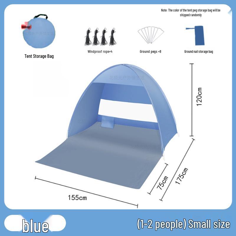 Portable Quick-Open Sunshade Tent – Lightweight, Foldable, and Family-Friendly for Beach and Camping