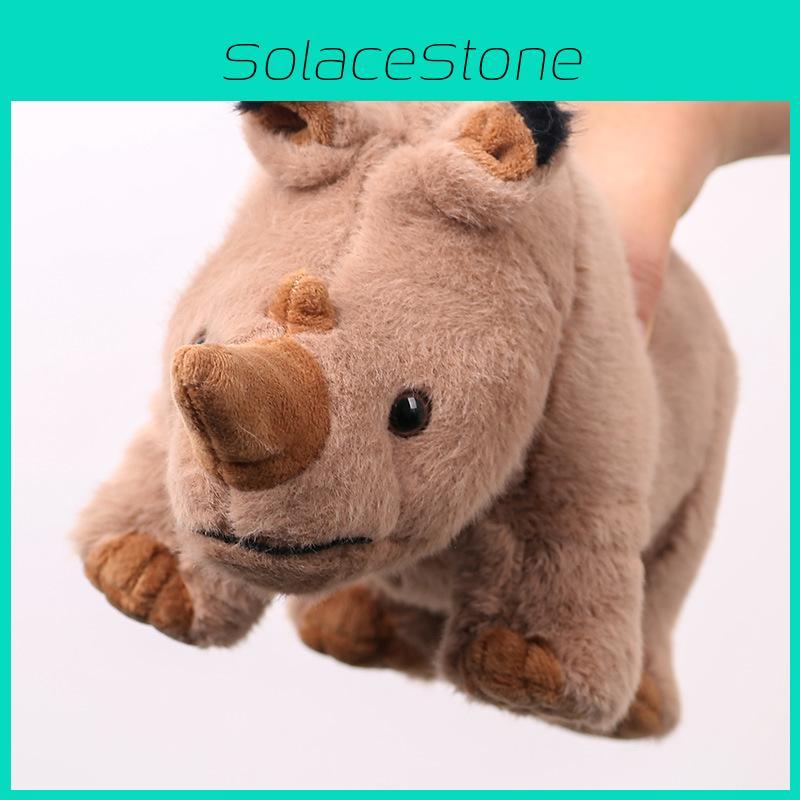 Plush Rhino Toy Soft Animal Doll For Sleep And Comfort Gift For Girls