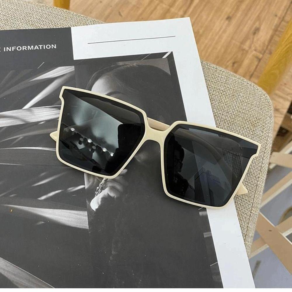 Punk Square Frame Sunglasses Sun-Protective UV Resistant Eyewear for Women Men