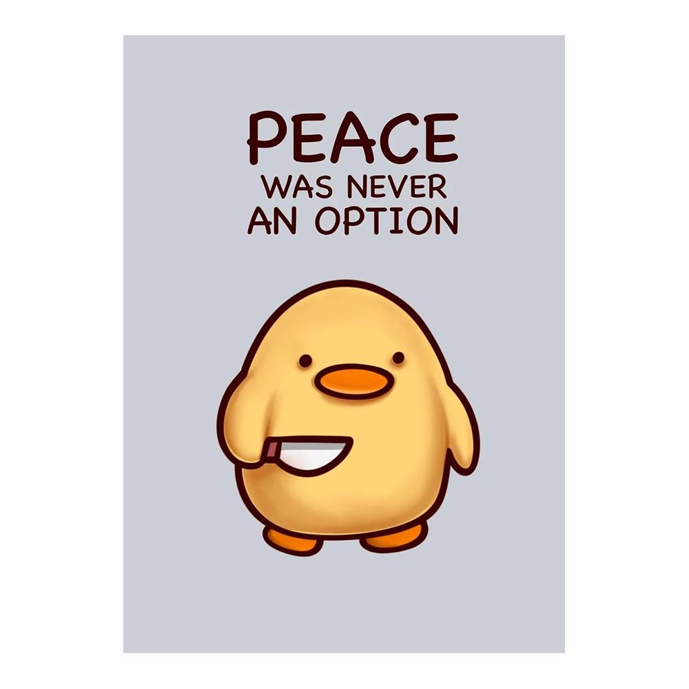 Не утка со мной мир утка гусь креативный модный постер настенные художественные фотографии современный холст с принтом забавные животные фреска гостиная украшение дома