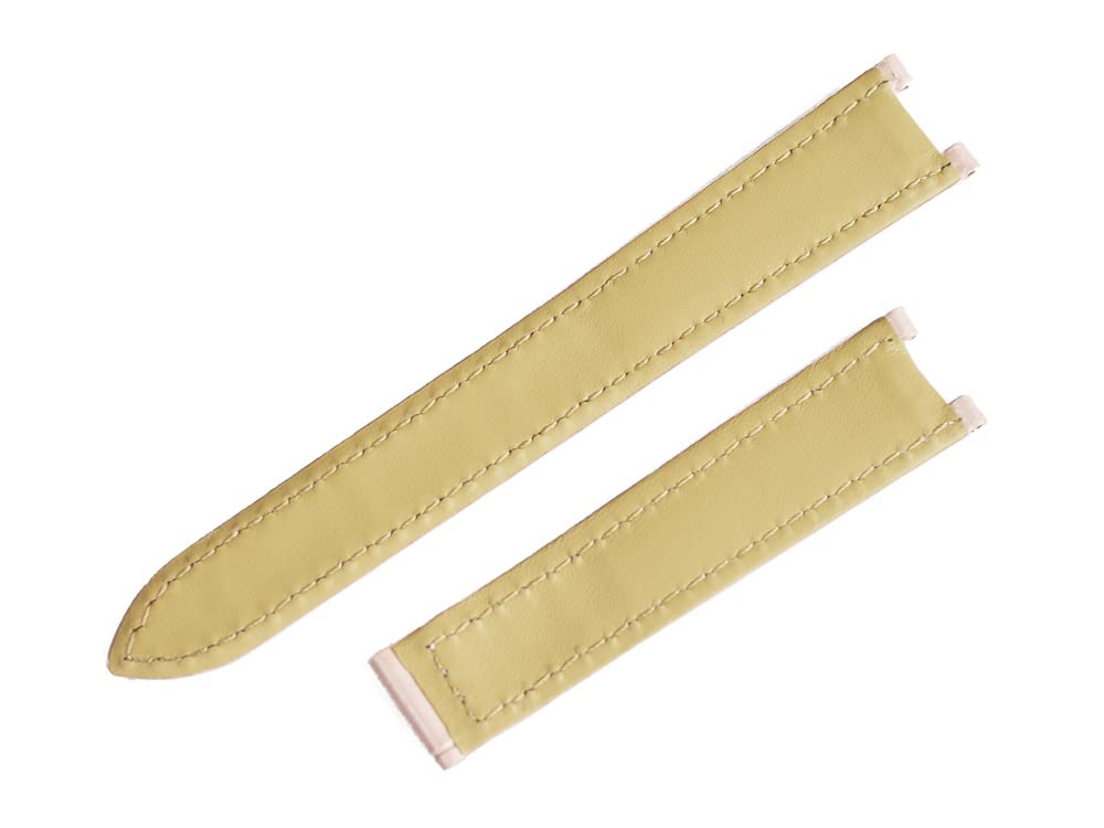 King Watch Parts Совместимо с Cartier Pasha Рельефный 18 мм [Импорт Оригинал] Ремешок D-Buckle, Aftermarket, Крокодил, Розовый,