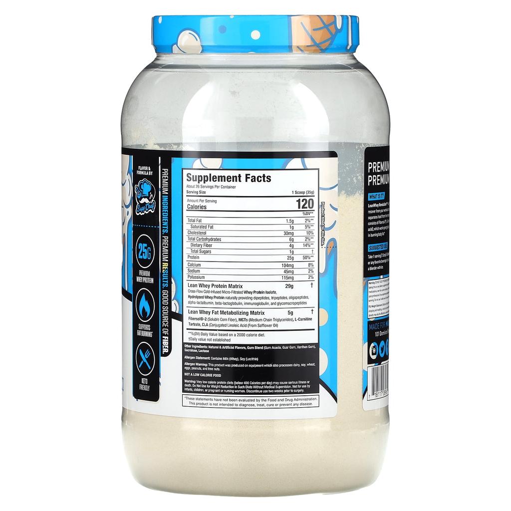 Lean Whey, Изо-Гидро, Ванильное мороженое, 908 г(2 фунта)