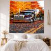 Peterbilt Heavy Trucks Custom Your Name Wall Decor Tapestry Art For Pet Memorial Birthdaywedding Party Backdrop Family Gift