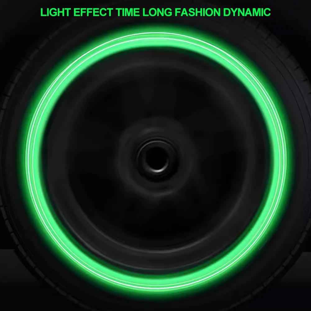 4 шт. светящиеся колпачки для автомобильных колес и покрышек, стиль короны, светящиеся колпачки, универсальные колпачки для мотоциклов и велосипедов, декор для колпачков Airdust