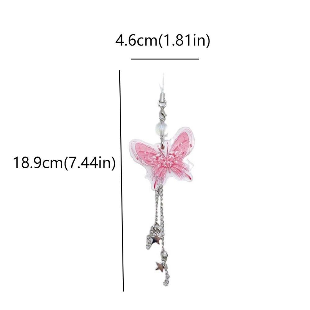 Подвеска-бабочка в виде бабочки, ремешок для телефона, цепочка для телефона в виде бабочки Y2k, портативный рюкзак, кулон в подарок