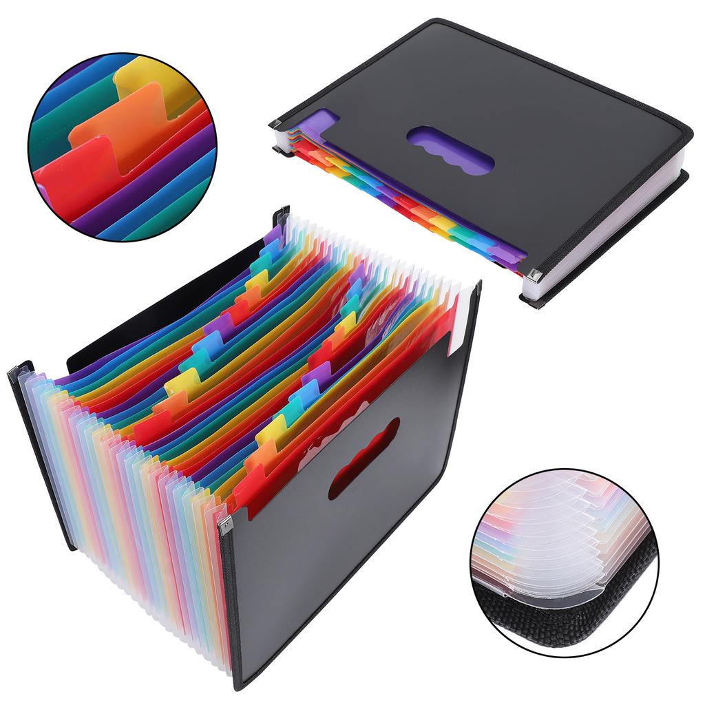 Выдвижная папка, портативный 24-слойный расширяющийся органайзер-гармошка, школьные принадлежности