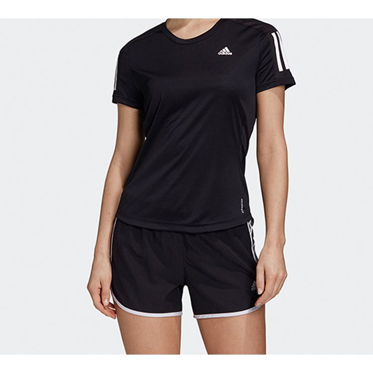 adidas Футболка Own The Run для бега, спортивные женские топы с короткими рукавами, черные FS9830