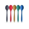 Large Size Fireproof Non-stick Silicone Spoon Set 5 Pieces Silicone Spoon Anthracite Red Yellow Green Blue