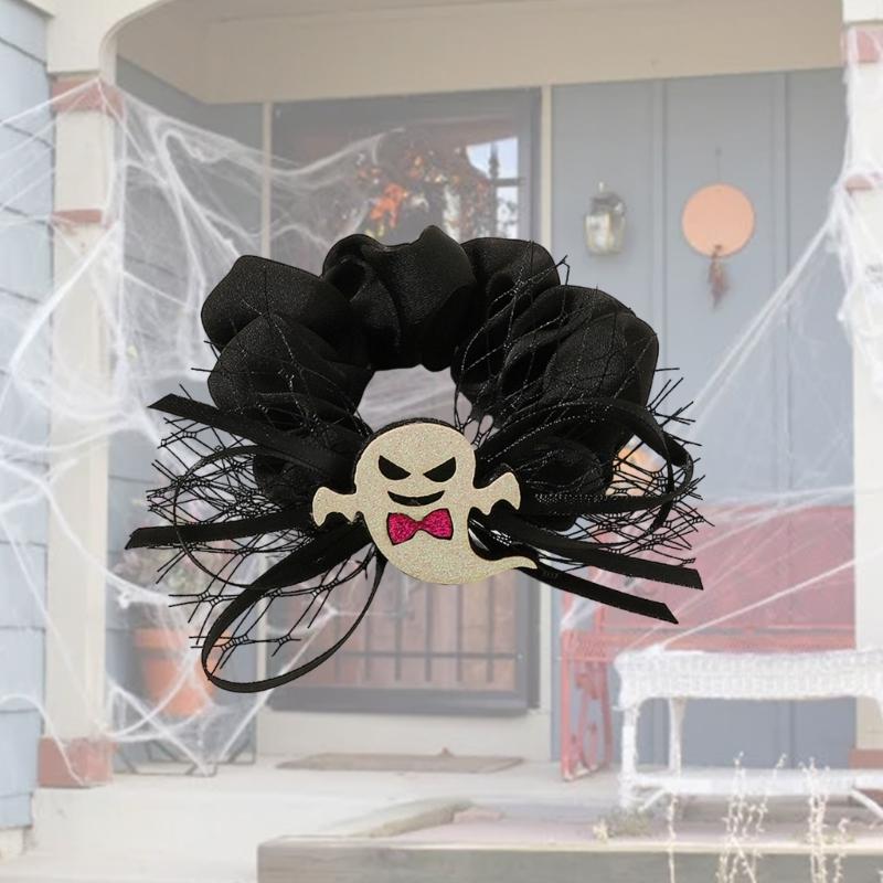 Хэллоуин Резинки для волос Эластичные Скранчи для волос Форма Привидения Веревка для волос Женская Резинка для волос для хвостика для Девочки Для создания прически
