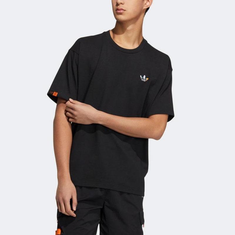 adidas Originals × Кентаро Окавара Черная унисекс оверсайз футболка с коротким рукавом HR6455