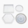 Coaster Silicone Bracket Holder Molds Geometric Shape Hexagonal Square Round Epoxy Resin Bracket for DIY Decoration