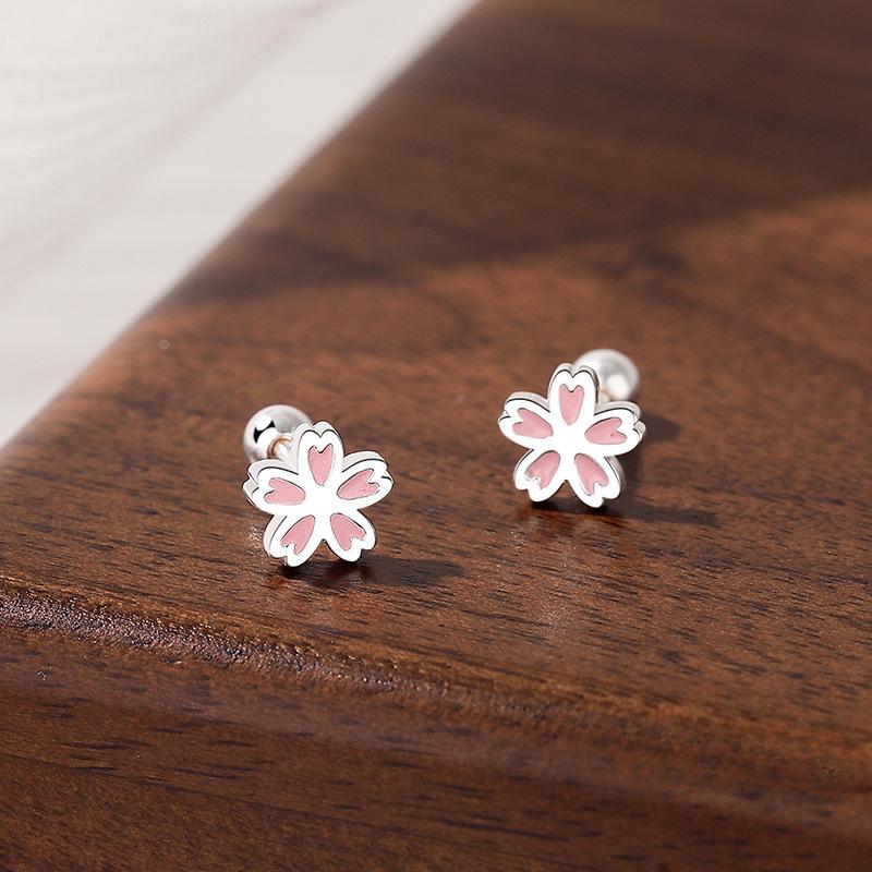 Милые серьги-гвоздики в виде цветка для женщин, милые серьги в пасторальном стиле в лесу