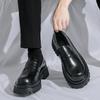 Men Loafer Dress Elevator Shoes Height Increase Classic Leather Thick Sole Creepers Platform Shoes