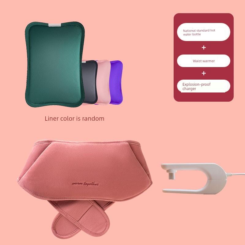 Waist-Protecting Hot Water Bag, Rechargeable Explosion-Proof Warm Water Bag, Electric Heating Pad, Thermal Pad for Sleeping in Bed, Foot Warmer