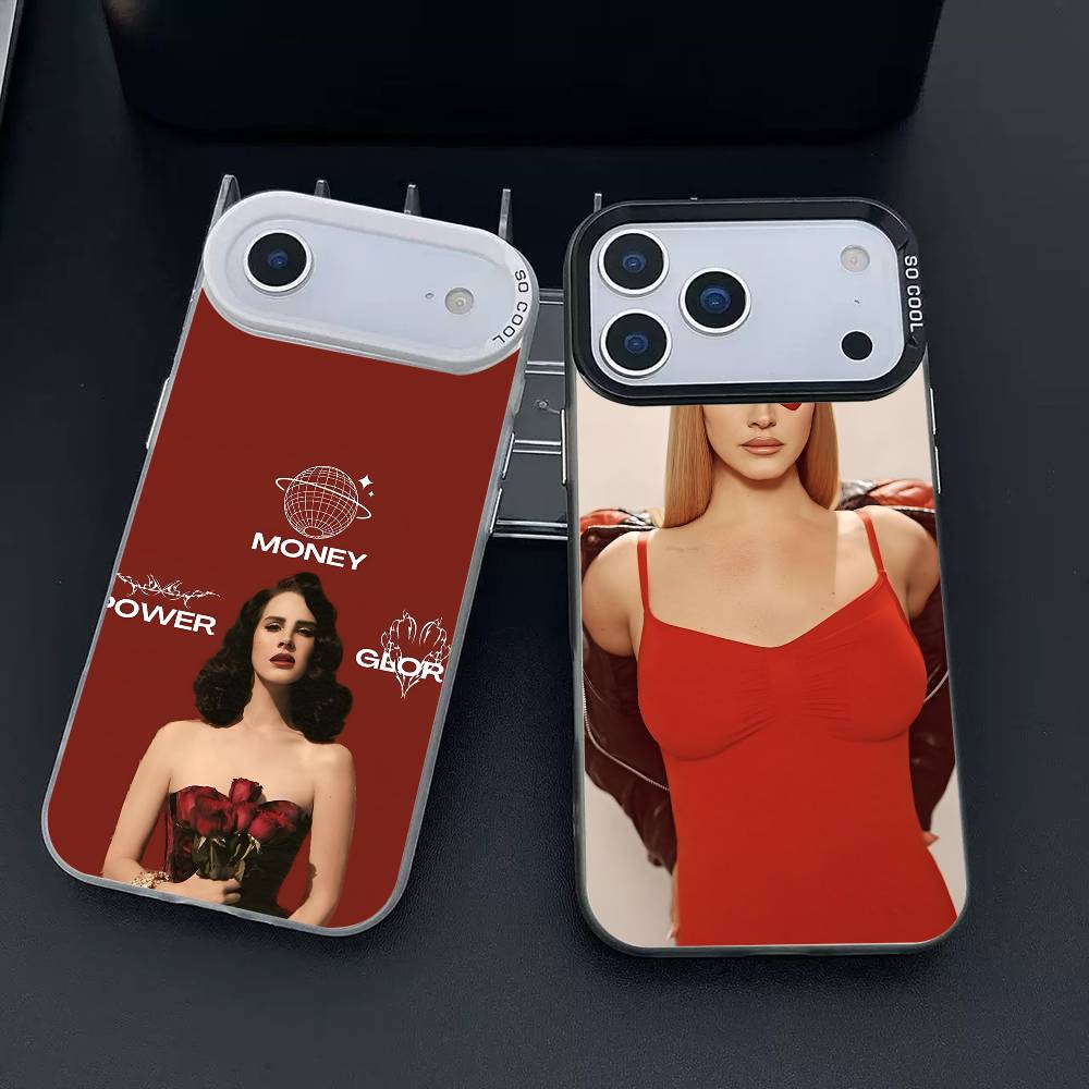Чехол для телефона певицы Л-ланы-дель-рей для iPhone 17 17Air 16 15 14 13 12 11 Pro Max Plus Цветной Серебристый