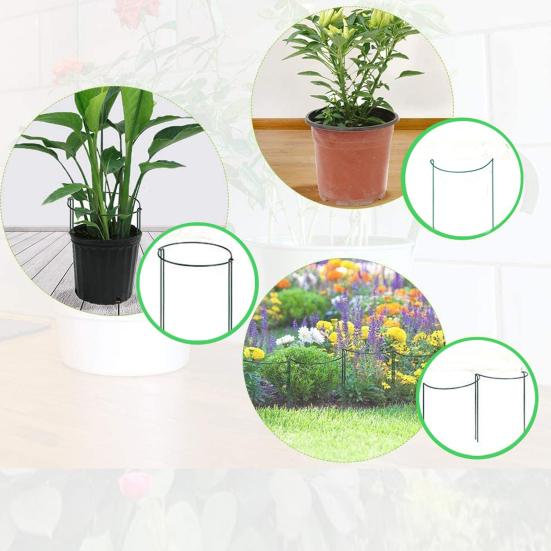 Колья для поддержки растений Полукруглый верх Металлический кол для растений Клетки и опоры для пионов Кольца для поддержки садовых растений для уличных комнатных растений Помидоры Гортензия
