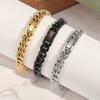 Elegant Cuban Chain Bracelets Buckle Steel Link Bracelet American Metal Hand Chains  Hip Hop