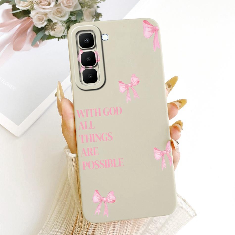 For Infinix Hot 70 X6895 Cute Cat Flower Cartoon Phone Case For Infinix Hot70 Soft Silicone Covers Bumpers