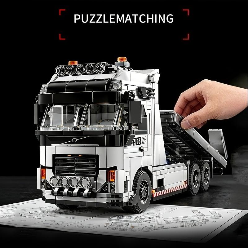 2026 Mega Tow Pro Тяжелый эвакуатор с платформой Строительные блоки| Образовательная строительная игрушка Подарок на день рождения Кирпичная игрушка Сборка Т
