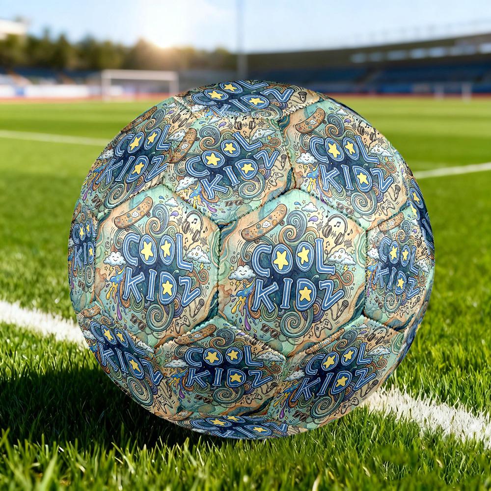 1pc Cool Vibes Soccer Ball Size 5,Suitable for Practice Matches/Training, Ideal for Indoor and Outdoor Sports. c63054