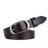 Buckle Alloy Elliptical Leather Women Belt For Fashion Casual Office Gift Use