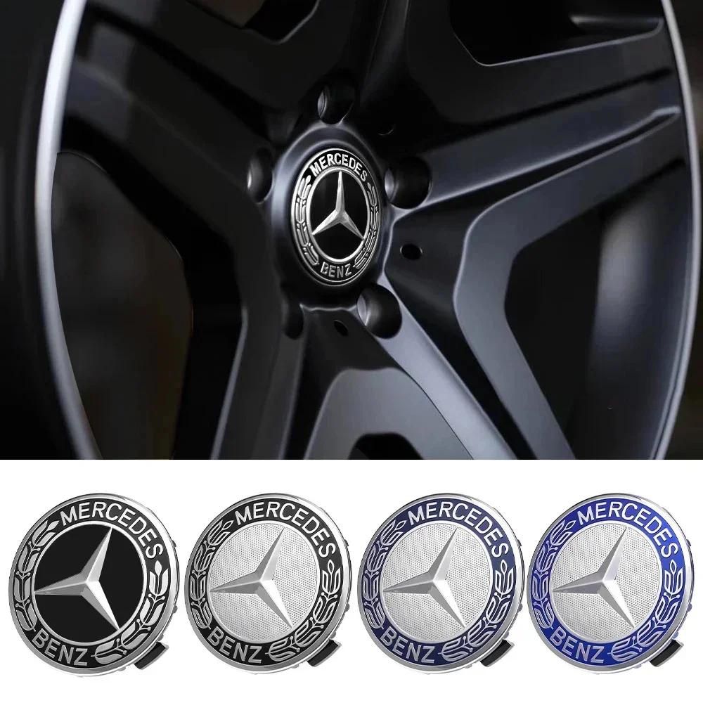 Car Sticker 2026 New For Benz Auto 75mm Wheel Center Hub Cap Badge Decoration Accessories for Mercedes Benz Maybach W204 W205 W2