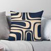 Palm Springs Beige Navy Blue Pillowcase Polyester Linen Velvet Pattern Zip Decorative Pillow Case Home Cushion Case
