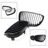 2pcs/Pair Car Front Bumper Grille Kidney Gloss Black For BMW 1 Series E81 E87 2007-2011 Acing Grills Car Styling