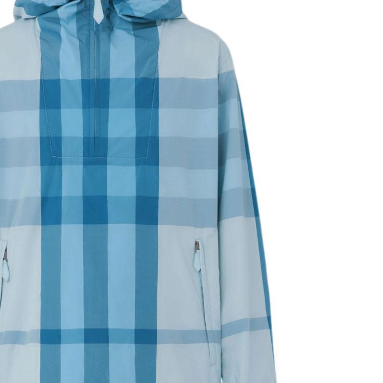 Burberry Check Packaway Half Zip Hooded Jacket 80510451