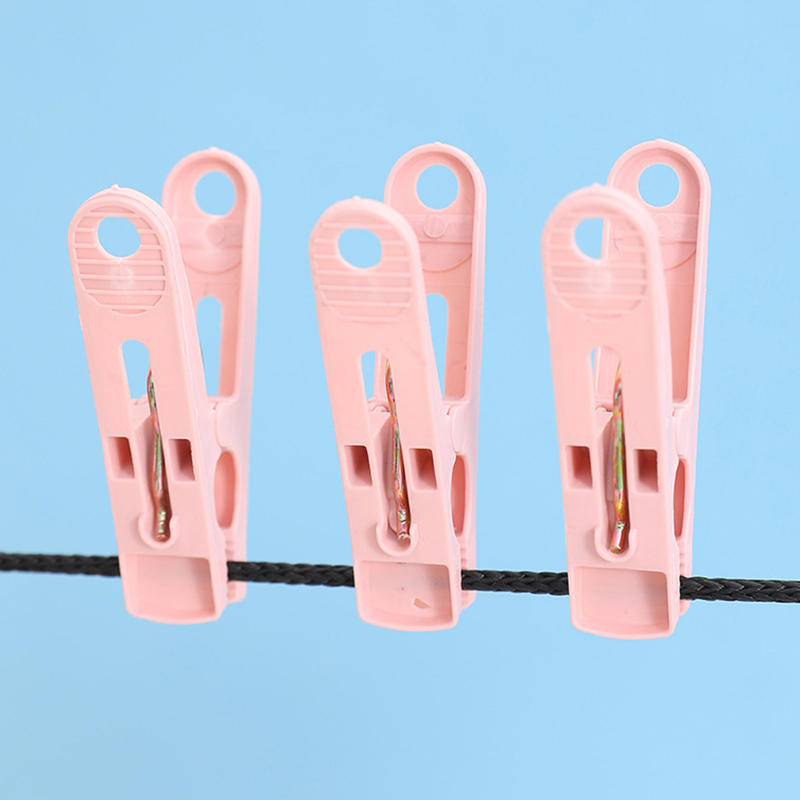 Крепкие ветрозащитные прищепки для сушки одежды для балкона, улицы, для фиксации нижнего белья, носков, шарфов, упаковка 30 шт., многоцелевые прищепки для белья с корзиной, розовые