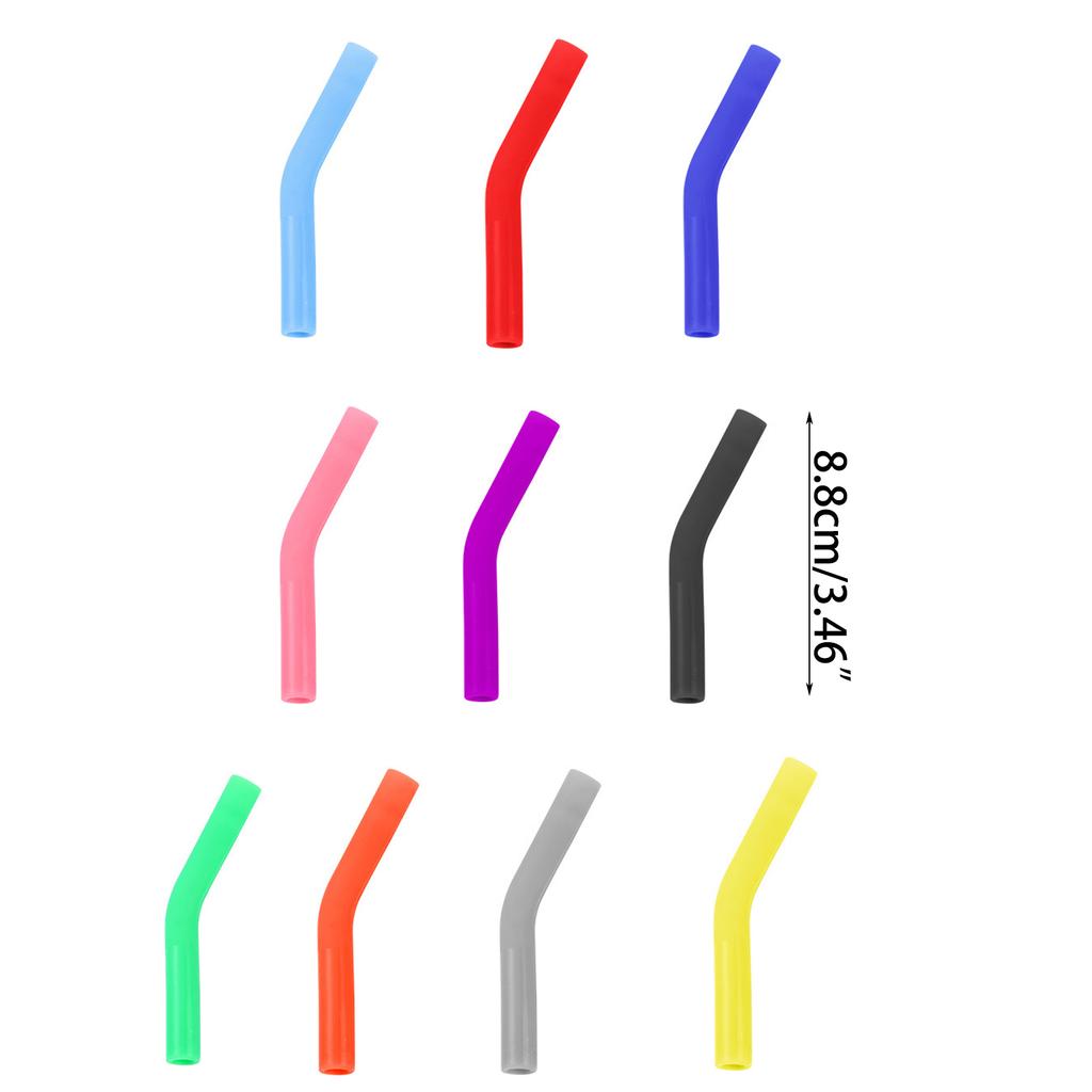 10 Pcs 304 Stainless Steel Straw Silicone Cover Suitable for 8mm Color Straw Nozzle Cover Silicone Head Straw Set