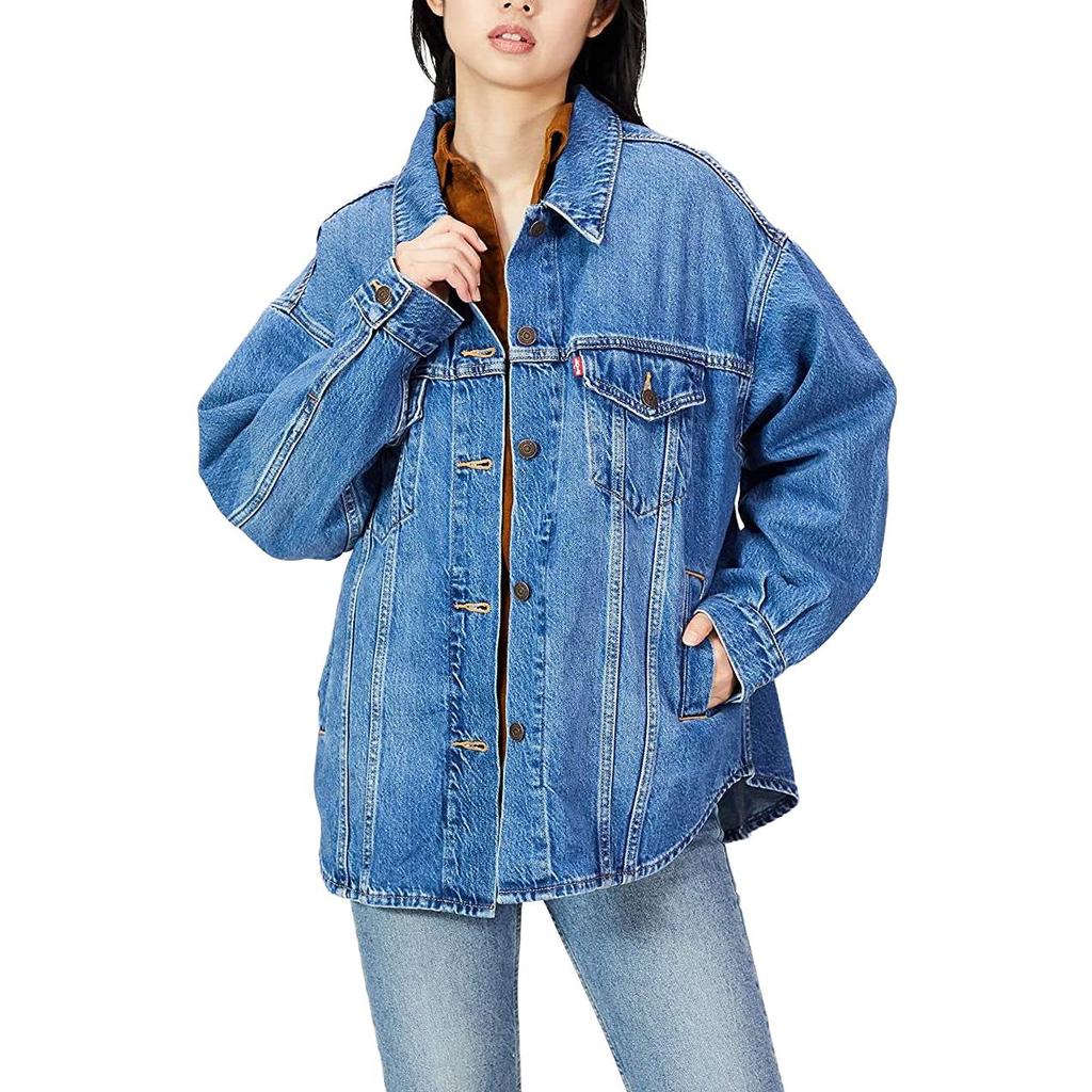 Levis Однотонная винтажная джинсовая куртка Женские куртки Джинсово-синий A08110000