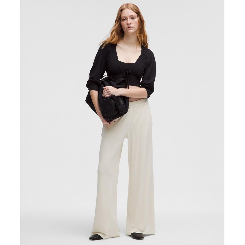 Lululemon Брюки Becalm средней посадки Wide Leg Light Ivory
