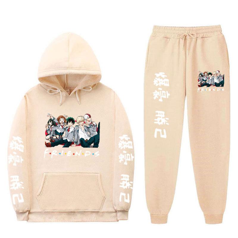 Комплект спортивной одежды аниме My Hero Academia для мужчин и женщин повседневный спортивный костюм My Hero Academia костюм с капюшоном