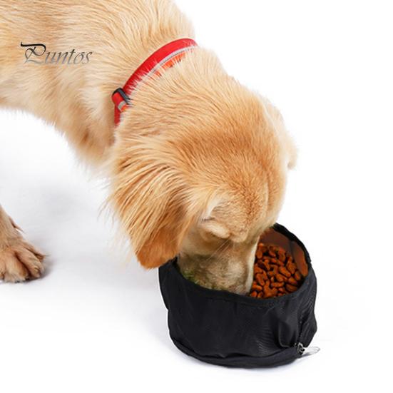 Collapsible Dog Bowl Leak-Proof Waterproof Safe Outdoor Folding Pet Bowl with Buckle And Zipper for Camping Hiking Dogs Cats Food Water