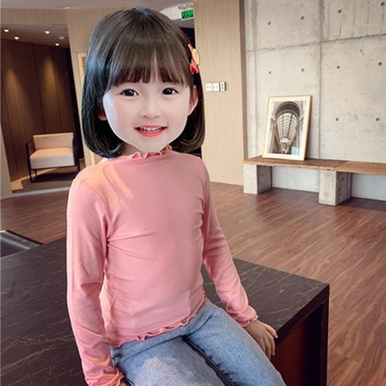 Кружевная футболка с длинным рукавом для девочек - Легкий весенне-осенний топ в корейском стиле