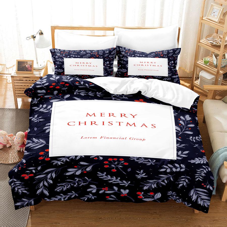 Comforter Christmas 200X200 Green King 3D Bedding Sets 3Pcs 2Pcs Single Double Bed Twin Full Size Thin Fabric