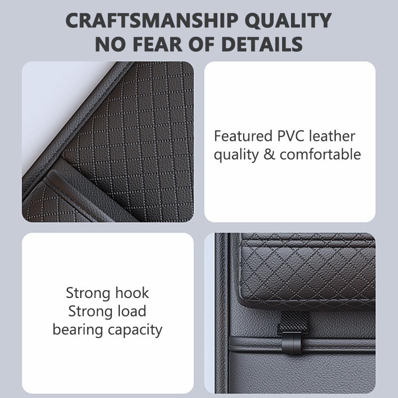 SEAMETAL Органайзер на спинку сиденья автомобиля Многокарманная сумка для хранения на спинку сиденья Износостойкий коврик от пинков