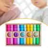 Rainbow Building Blocks Set Stacking Game Colorful Smooth Transparent Stacker Acrylic Cubes
