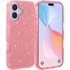 Glitter Case for Iphone 17 Air 16E 16 E 15 Pro Max 14 Plus 13 Mini 12 11 X Xs Xr Se 2022 2020 8 7 Phone Cover Pink Luxury Shiny Sparkle Bling Sparkly