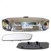 Car Mirrors Rear View Mirror Wide Angle Assisting Anti-glare Large Vision Interior Monitor Auto Universal