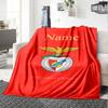 Custom Name Benfica Theme Printed Blanket Perfect For Couch Bed Travel Outdoor Use Machine Washable Cozy Durable
