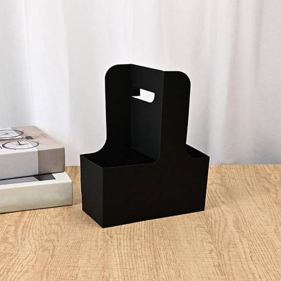 10 шт. одноразовых контейнеров для напитков на вынос, держатель для 2 или 4 стаканов из картона с ручкой, контейнер для горячих или холодных напитков для доставки еды на вынос