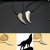 Lover's Brave Mens Zinc Zinc Alloy Pendant Men's Fashion Steel New Tooth Wolf Necklace Jewelry