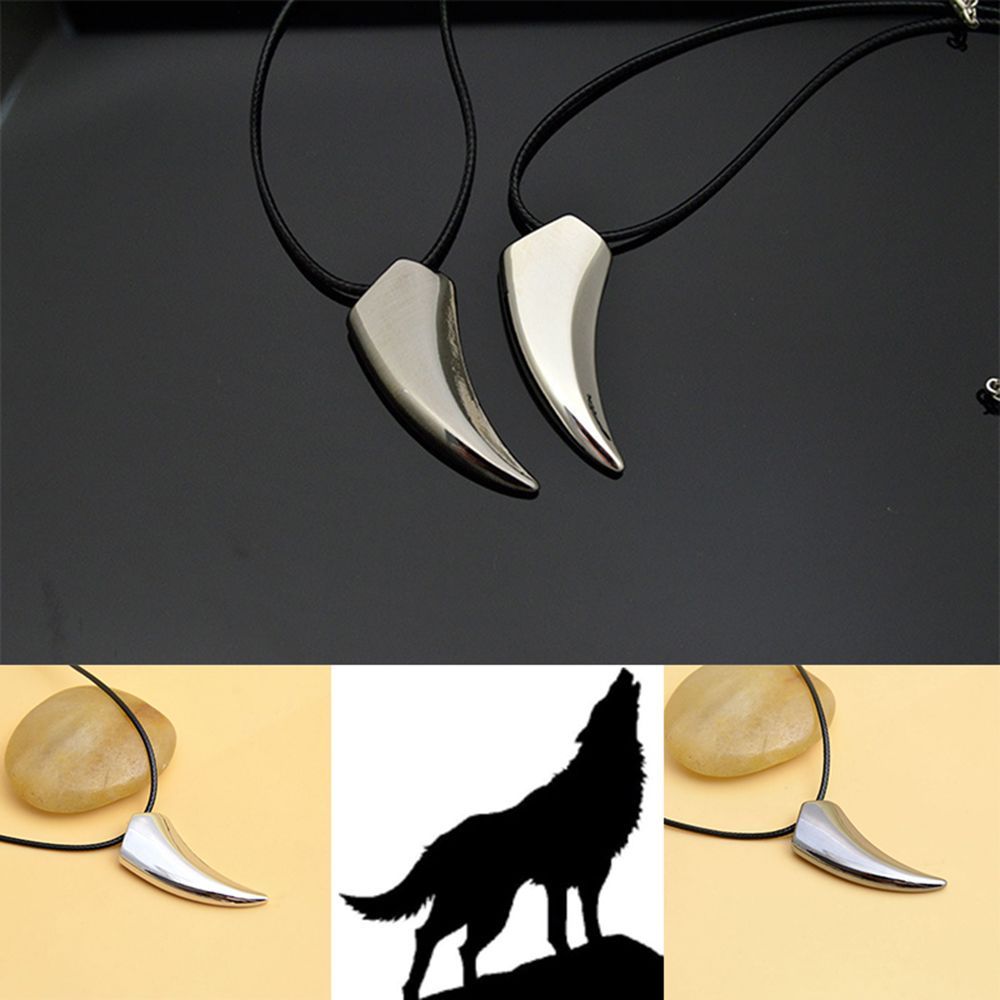 Lover's Brave Mens Zinc Zinc Alloy Pendant Men's Fashion Steel New Tooth Wolf Necklace Jewelry