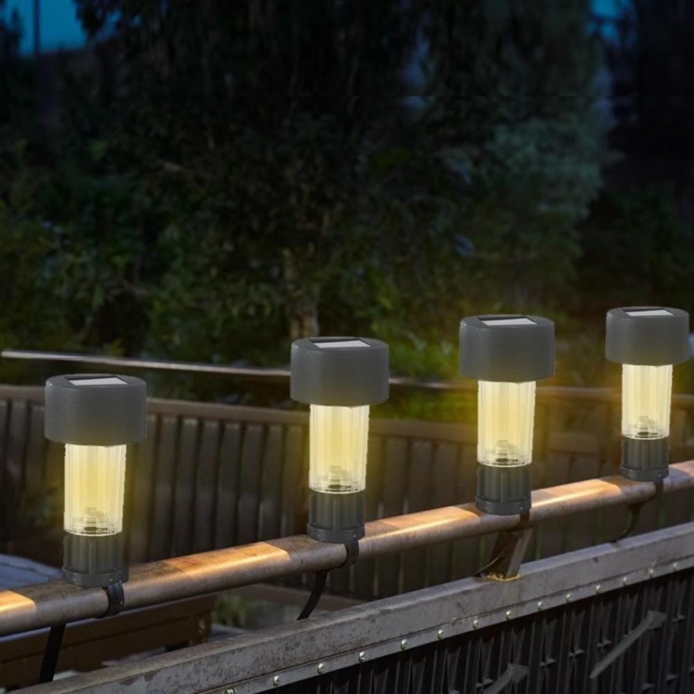 6pcs Solar Powered Ground Frame Lamp with Zip Tie Garden Lighting Pool Fence Light for Home Yard