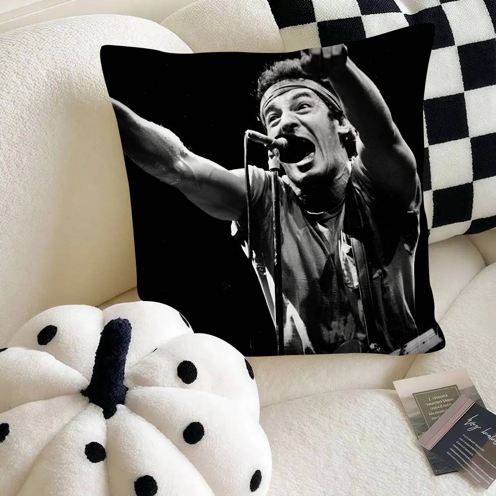 Nice Bruce Springsteen Pillow Case Fashion Square Pillowcase Bedroom Sofa Room Ins Decoration Leisure